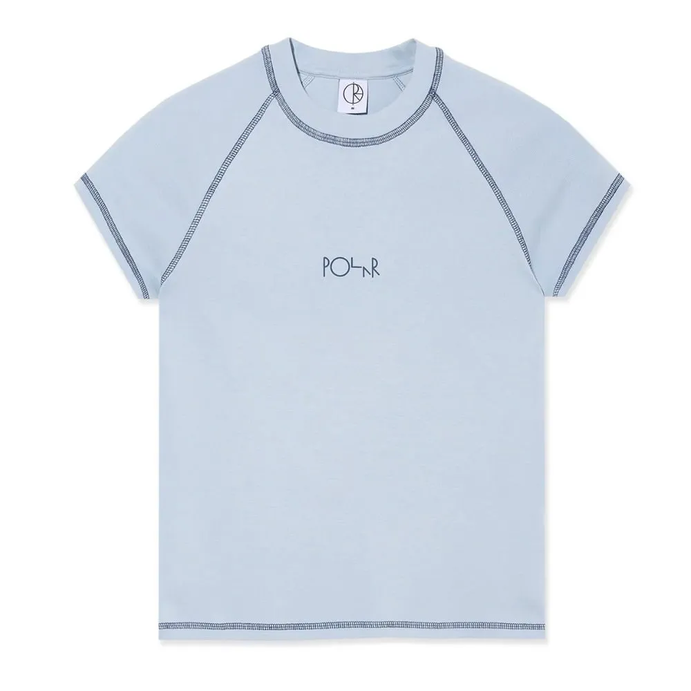 Polar Baby Tee Script Logo (Light Blue/Dark Blue)