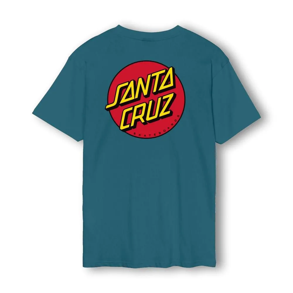 Santa Cruz T-Shirt Classic Dot Chest Teal