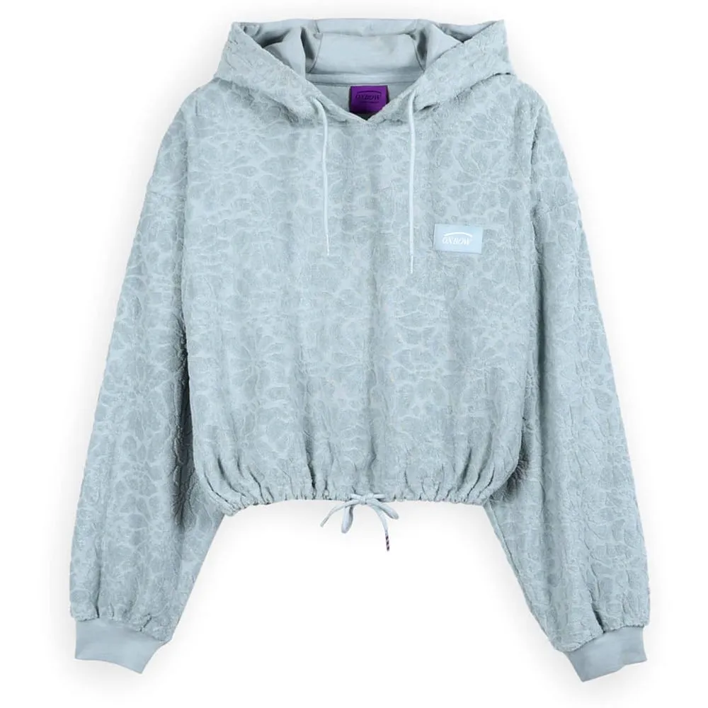 Oxbow Women Coral Velvet Jacquard Hoodie mist