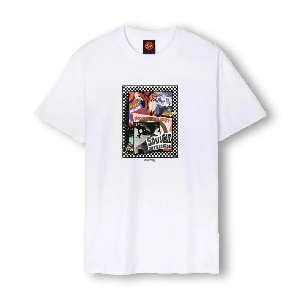 Santa Cruz T-Shirt Ad Collage Front White