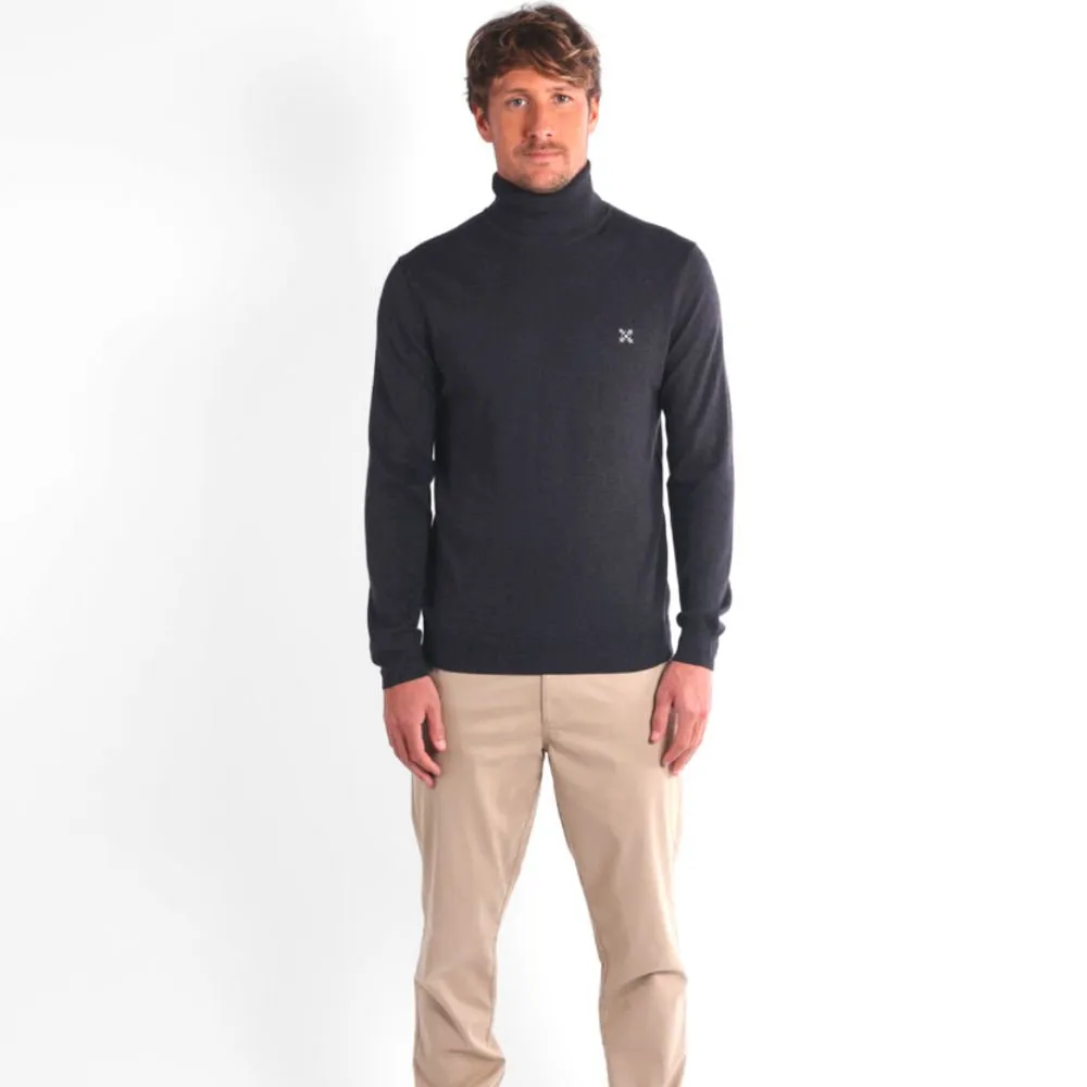 Oxbow Trui met rolkraag Perol Heather black