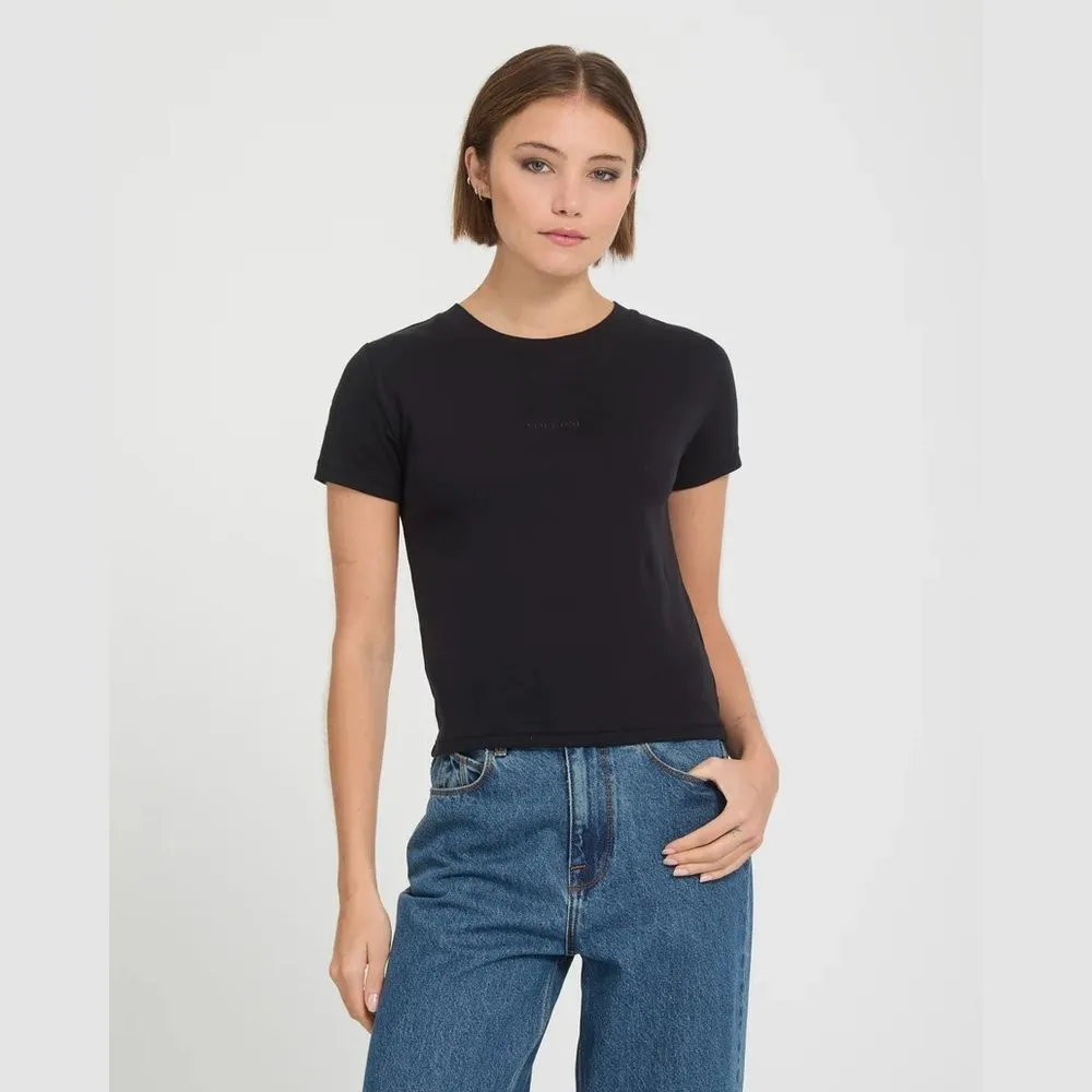 Volcom Women T-shirt Stone Tight Black