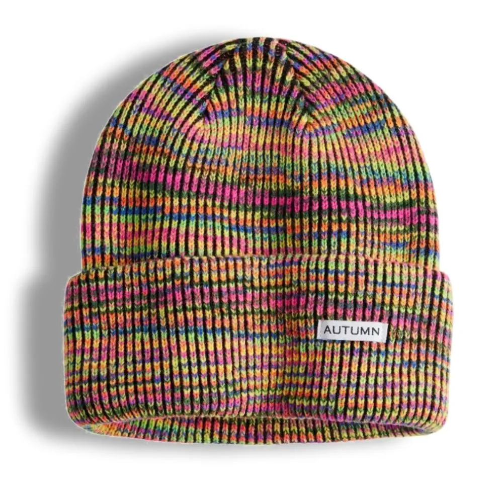 Autumn Beanie Cord rainbow