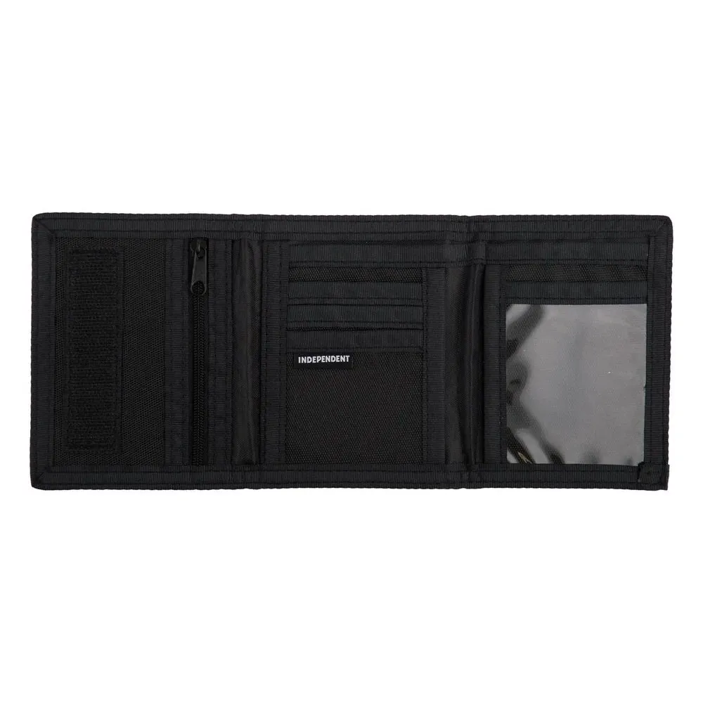 Independent wallet Velcro bar logo black